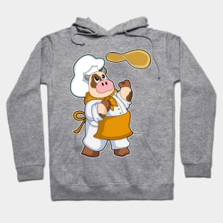 Cow as Cook with Dough Hoodie